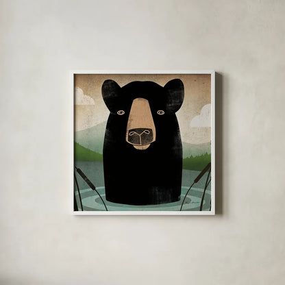 Skinny Dip Crop by Ryan Fowler. Shown in a crisp white glass frame for a clean and minimalist style. Available as an archival giclee rolled canvas, fine art paper, or poster print. SKU 12104a.