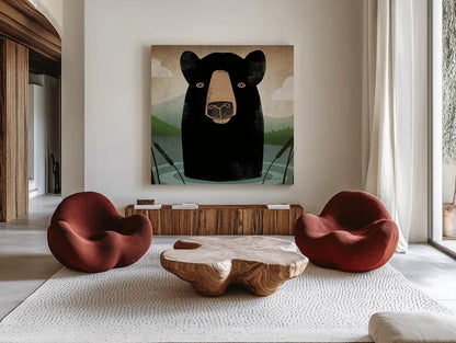 Skinny Dip Crop by Ryan Fowler. Shown as extra-large giant wall art in a modern living room. Available as an archival giclee rolled canvas, fine art paper, or poster print. SKU 12104a.