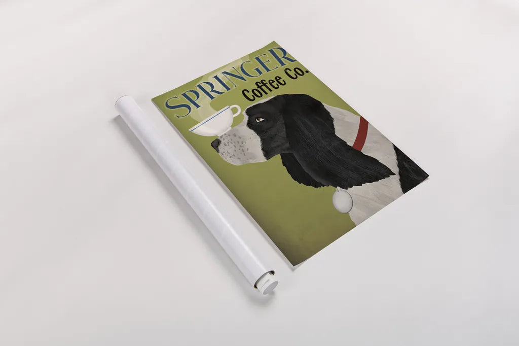 Springer Coffee Co by Ryan Fowler. shown as a rolled paper print. Available as archival giclee rolled canvas, fine art paper, or poster print. SKU 79508h.