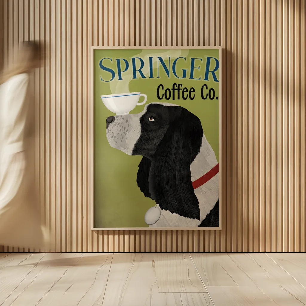 Springer Coffee Co by Ryan Fowler. shown as over sized large wall art. Available as an archival giclee rolled canvas, fine art paper, or poster print. SKU 79508h.