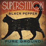 Superstition Black Pepper Cat by Ryan Fowler. SKU 18227a. Archival Giclee Fine art print for wall decor.
