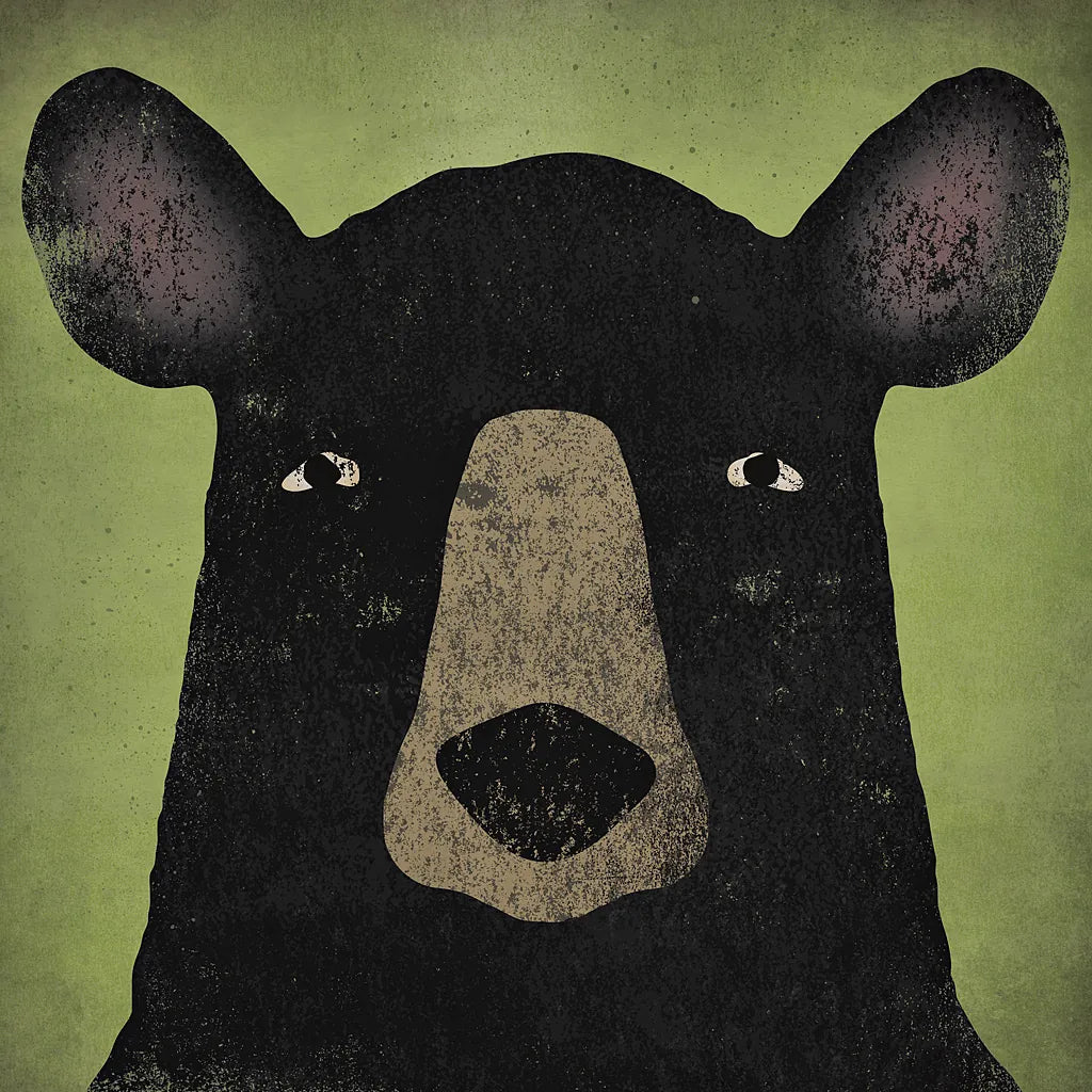 The Black Bear by Ryan Fowler. SKU 21699a. Archival Giclee Fine art print for wall decor.