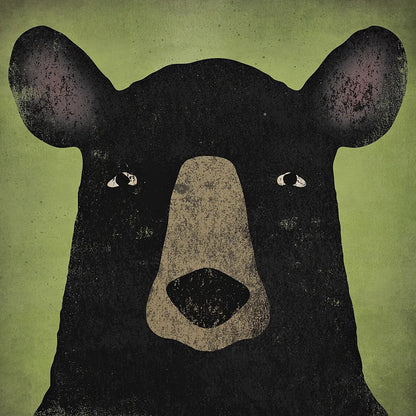 The Black Bear by Ryan Fowler. SKU 21699a. Archival Giclee Fine art print for wall decor.