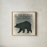 Ursa Major Big Paw Bourbon by Ryan Fowler. Shown in a natural wood glass frame for a timeless modern aesthetic. Available as an archival giclee rolled canvas, fine art paper, or poster print. SKU 30840a.