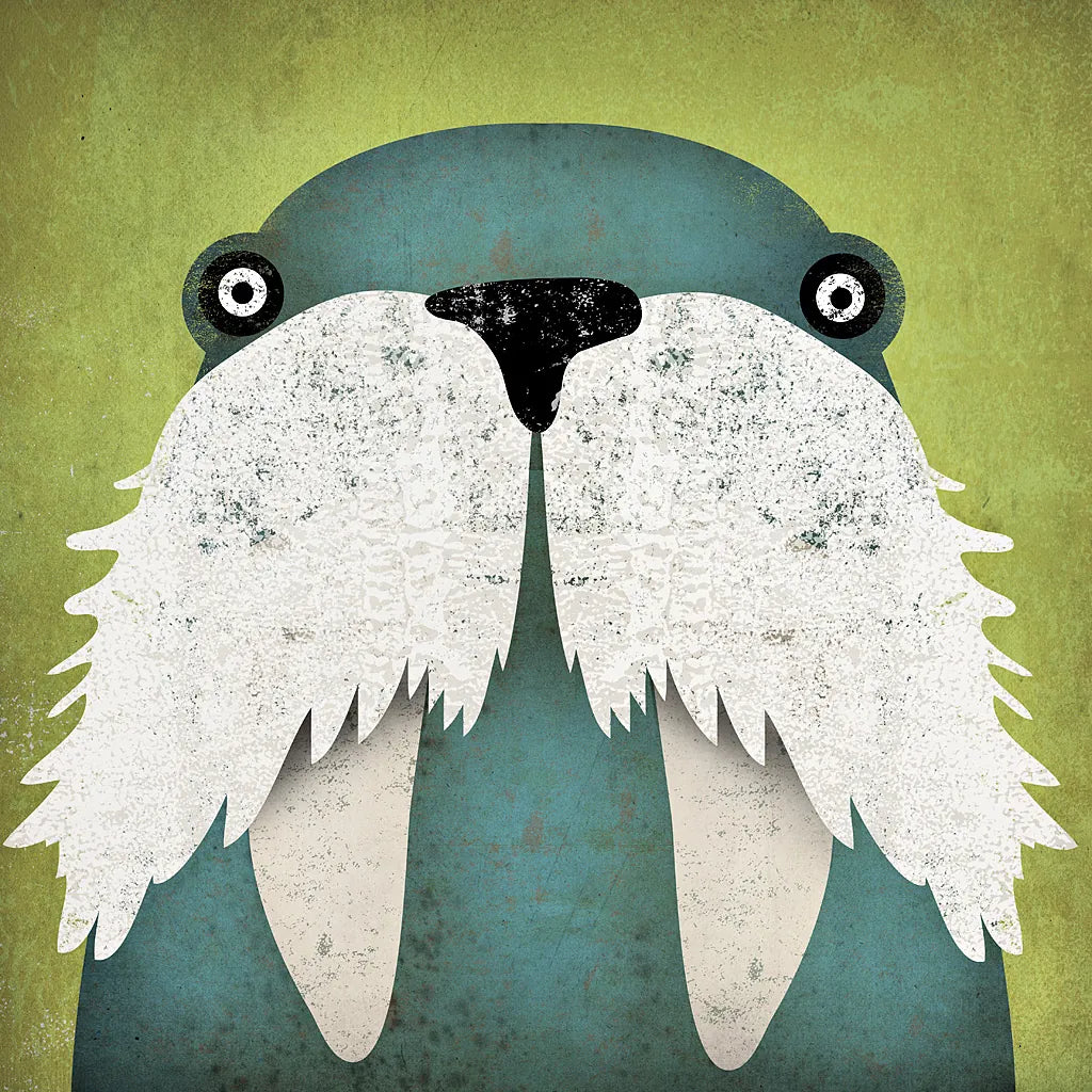 Walrus by Ryan Fowler. SKU 15048a. Archival Giclee Fine art print for wall decor.