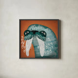 Walrus Wow by Ryan Fowler. Shown in a sleek black glass frame for a contemporary gallery look. Available as an archival giclee rolled canvas, fine art paper, or poster print. SKU 12204a.