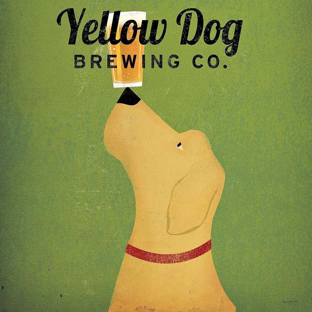 Yellow Dog Brewing Co Square by Ryan Fowler. SKU 9816a. Archival Giclee Fine art print for wall decor.