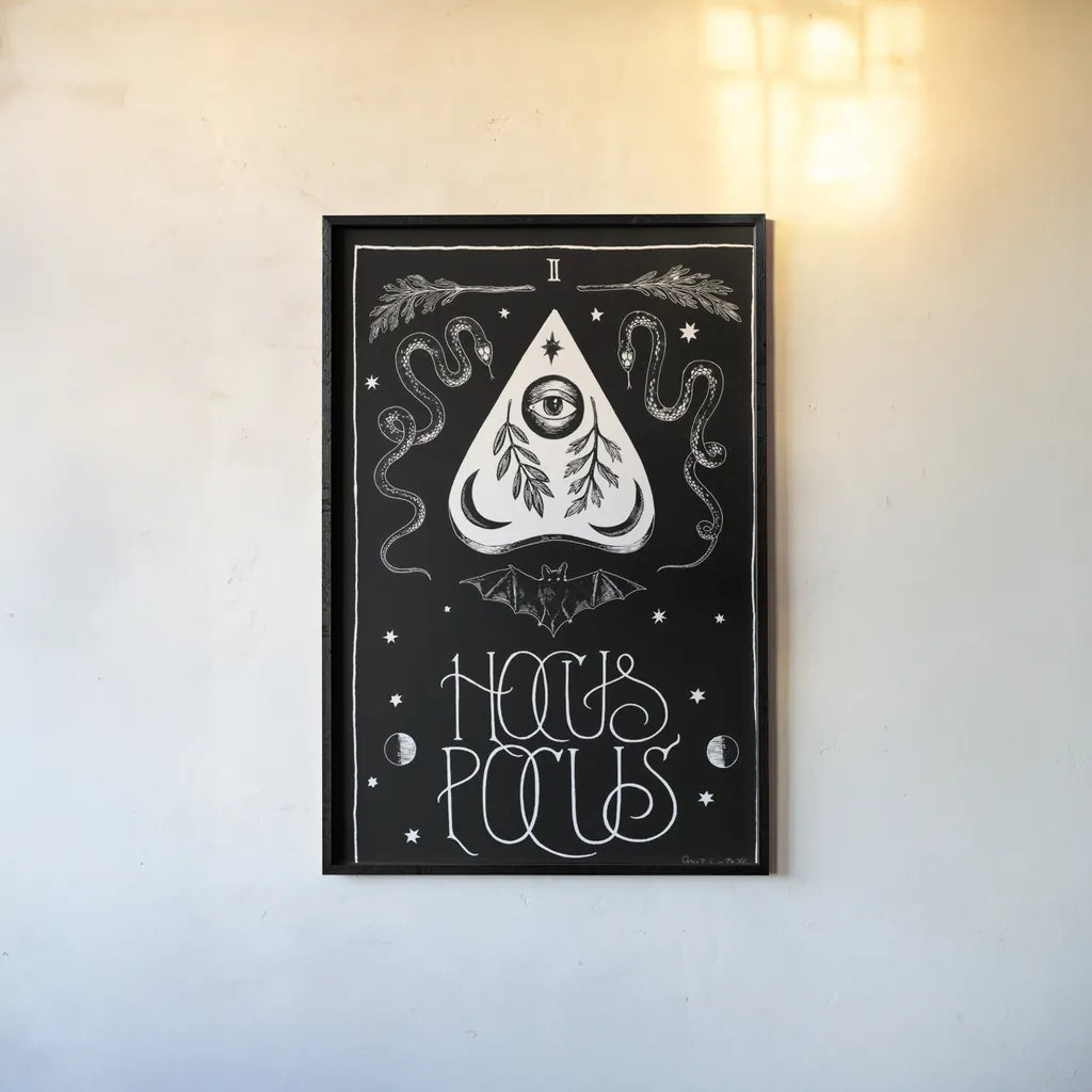 All Hallow's Eve II by Sara Zieve Miller. shown as a paper print in a black flame. Available as a archival giclee rolled canvas, fine art paper, or poster print. SKU 38877h.