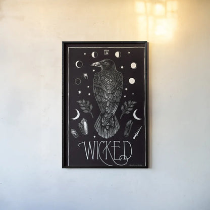 All Hallow's Eve IV by Sara Zieve Miller. shown as a paper print in a black flame. Available as a archival giclee rolled canvas, fine art paper, or poster print. SKU 38879h.