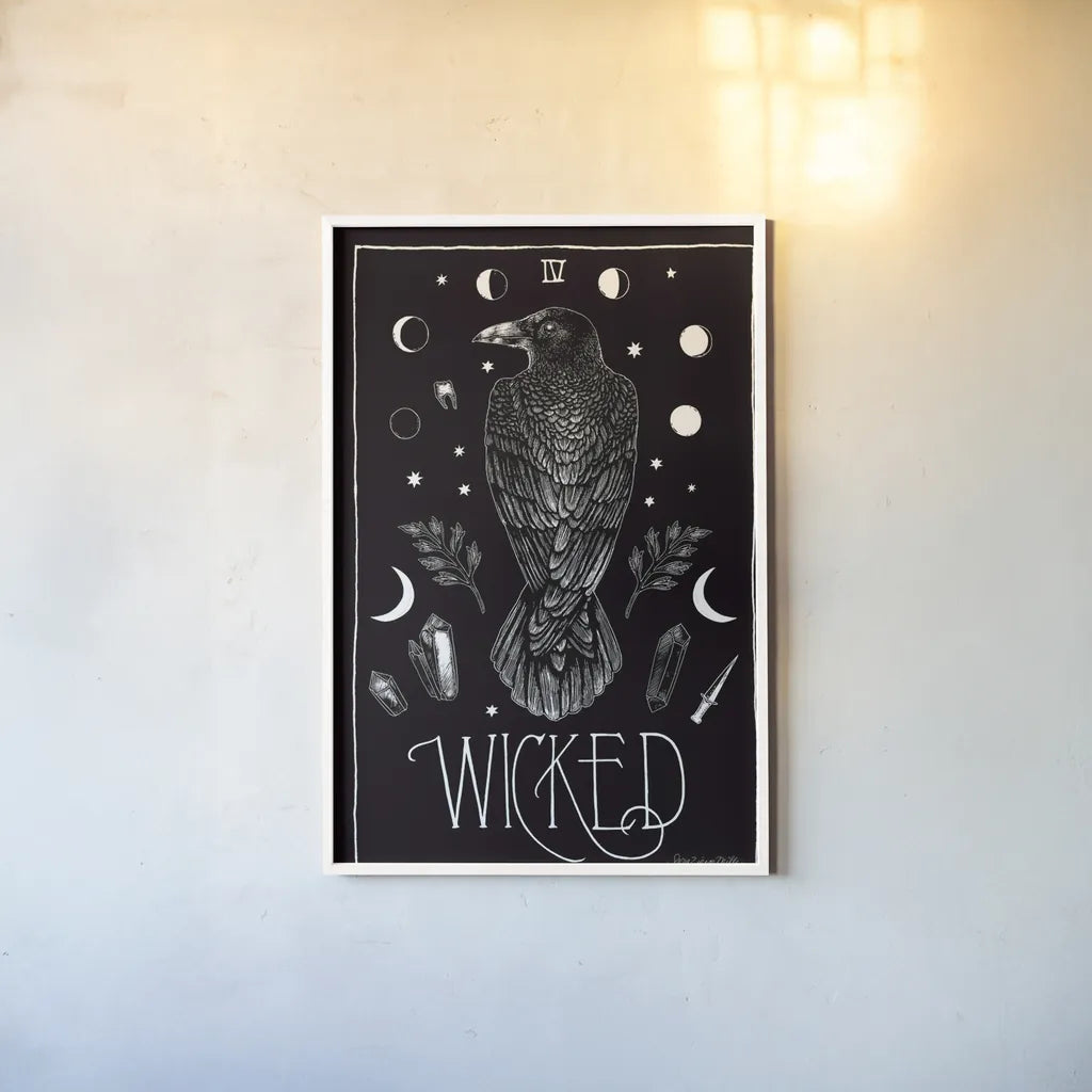 All Hallow's Eve IV by Sara Zieve Miller. shown as a paper print in a white frame. Available as a archival giclee rolled canvas, fine art paper, or poster print. SKU 38879h.