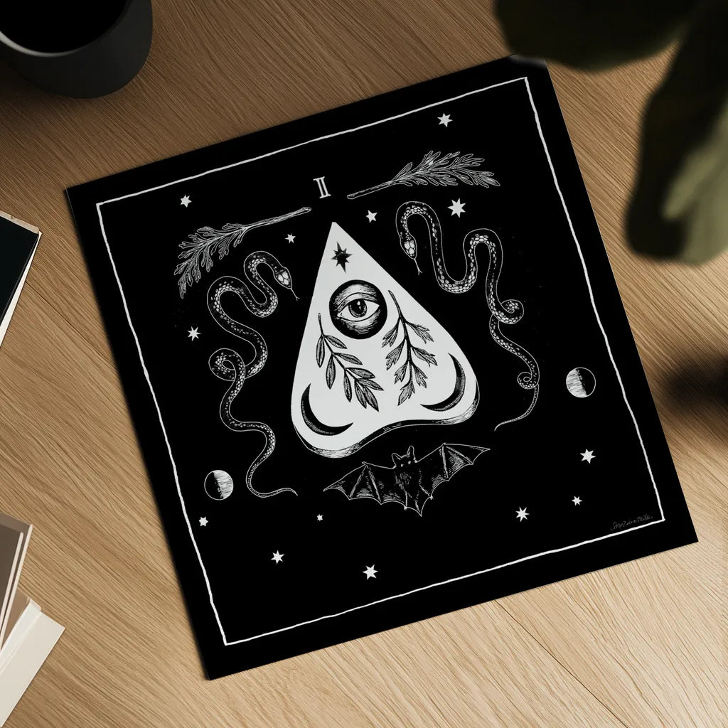 All Hallows Eve II Sq no Words by Sara Zieve Miller. Shown as a detailed flat fine art print, highlighting archival giclee quality. Available as an archival giclee rolled canvas, fine art paper, or poster print. SKU 51685a.