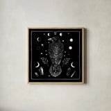 All Hallows Eve IV Sq no Words by Sara Zieve Miller. Shown in a natural wood glass frame for a timeless modern aesthetic. Available as an archival giclee rolled canvas, fine art paper, or poster print. SKU 51687a.