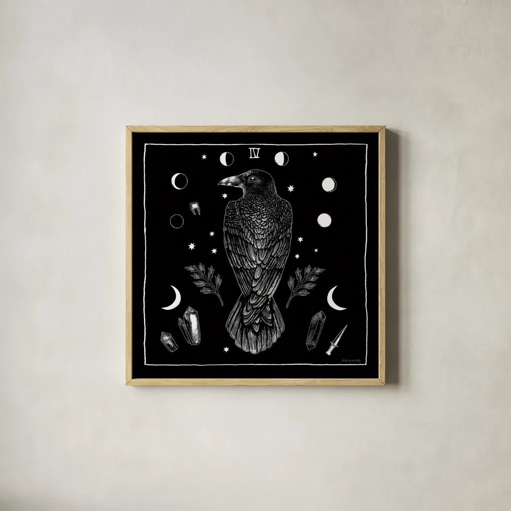 All Hallows Eve IV Sq no Words by Sara Zieve Miller. Shown in a natural wood glass frame for a timeless modern aesthetic. Available as an archival giclee rolled canvas, fine art paper, or poster print. SKU 51687a.