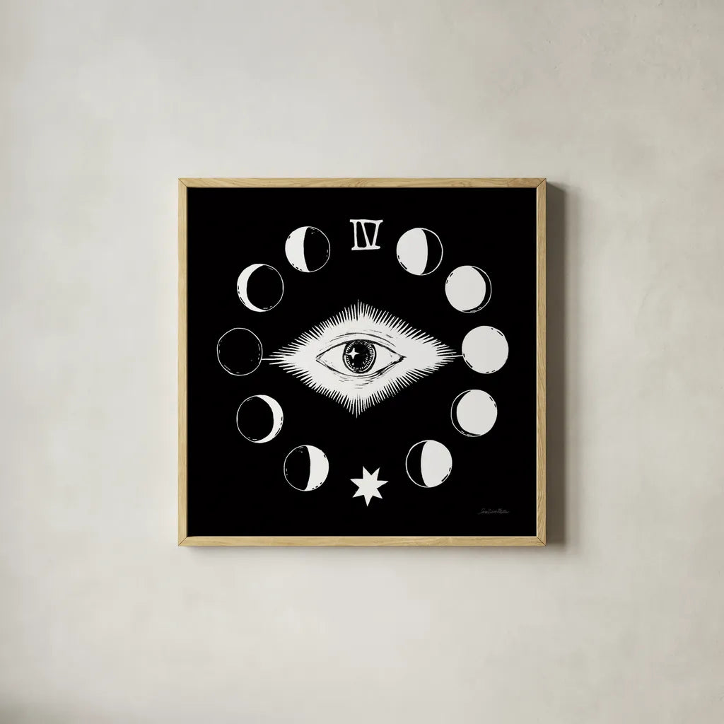 All Hallows Eve VI by Sara Zieve Miller. Shown in a natural wood glass frame for a timeless modern aesthetic. Available as an archival giclee rolled canvas, fine art paper, or poster print. SKU 86782a.