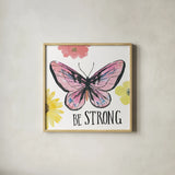 Beautiful Butterfly I by Sara Zieve Miller. Shown in a natural wood glass frame for a timeless modern aesthetic. Available as an archival giclee rolled canvas, fine art paper, or poster print. SKU 27319a.