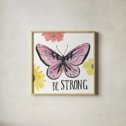 Beautiful Butterfly I by Sara Zieve Miller. Shown in a natural wood glass frame for a timeless modern aesthetic. Available as an archival giclee rolled canvas, fine art paper, or poster print. SKU 27319a.