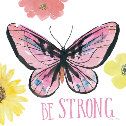 Beautiful Butterfly I Pink by Sara Zieve Miller. SKU 66529a. Archival Giclee Fine art print for wall decor.