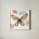 Beautiful Butterfly II by Sara Zieve Miller. Shown in a crisp white glass frame for a clean and minimalist style. Available as an archival giclee rolled canvas, fine art paper, or poster print. SKU 27320a.