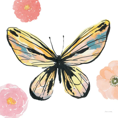 Beautiful Butterfly II Teal No Words by Sara Zieve Miller. SKU 69760a. Archival Giclee Fine art print for wall decor.