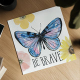 Beautiful Butterfly IV by Sara Zieve Miller. Shown as a detailed flat fine art print, highlighting archival giclee quality. Available as an archival giclee rolled canvas, fine art paper, or poster print. SKU 27322a.