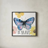 Beautiful Butterfly IV by Sara Zieve Miller. Shown in a sleek black glass frame for a contemporary gallery look. Available as an archival giclee rolled canvas, fine art paper, or poster print. SKU 27322a.