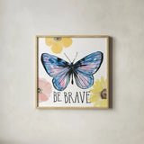 Beautiful Butterfly IV by Sara Zieve Miller. Shown in a natural wood glass frame for a timeless modern aesthetic. Available as an archival giclee rolled canvas, fine art paper, or poster print. SKU 27322a.