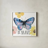 Beautiful Butterfly IV by Sara Zieve Miller. Shown in a crisp white glass frame for a clean and minimalist style. Available as an archival giclee rolled canvas, fine art paper, or poster print. SKU 27322a.