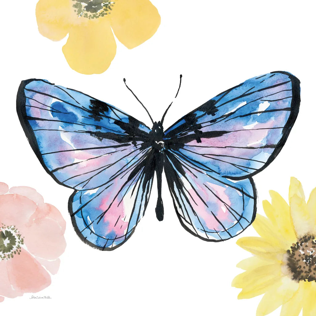 Beautiful Butterfly IV Lavender No Words by Sara Zieve Miller. SKU 69762a. Archival Giclee Fine art print for wall decor.