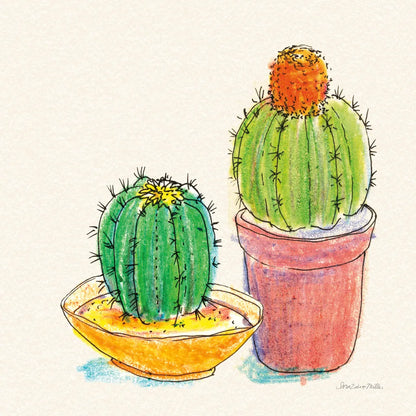 Cacti Garden III by Sara Zieve Miller. SKU 57356a. Archival Giclee Fine art print for wall decor.