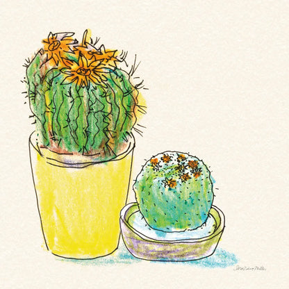 Cacti Garden IV by Sara Zieve Miller. SKU 57357a. Archival Giclee Fine art print for wall decor.