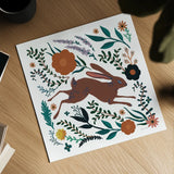 Folk Garden I by Sara Zieve Miller. Shown as a detailed flat fine art print, highlighting archival giclee quality. Available as an archival giclee rolled canvas, fine art paper, or poster print. SKU 73373a.