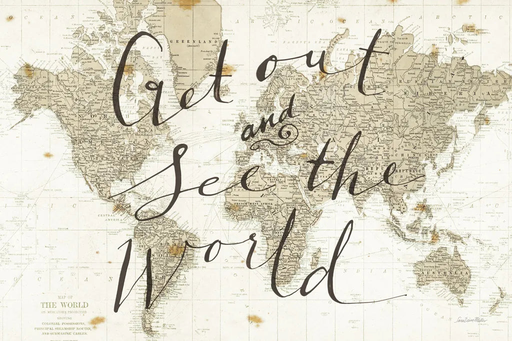 Get Out and See the World by Sara Zieve Miller. SKU 16778i. Archival Giclee Fine art print for wall decor.