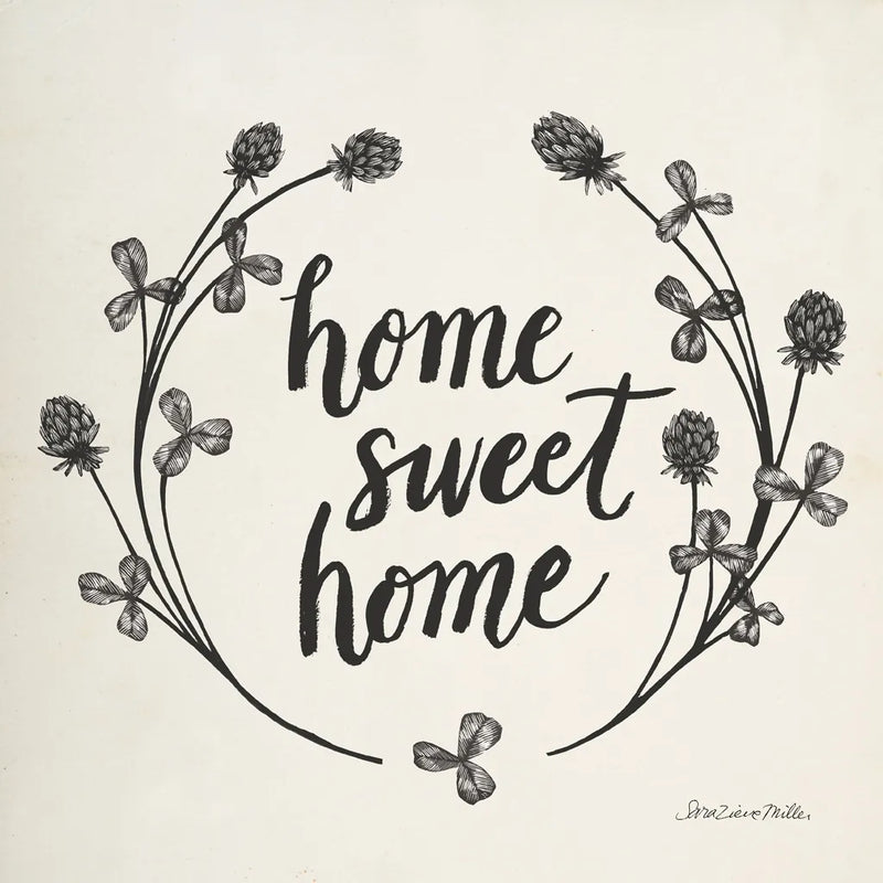 Happy to Bee Home I Words Neutral by Sara Zieve Miller. SKU 54683a. Archival Giclee Fine art print for wall decor.