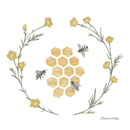 Happy to Bee Home III by Sara Zieve Miller. SKU 33592a. Archival Giclee Fine art print for wall decor.