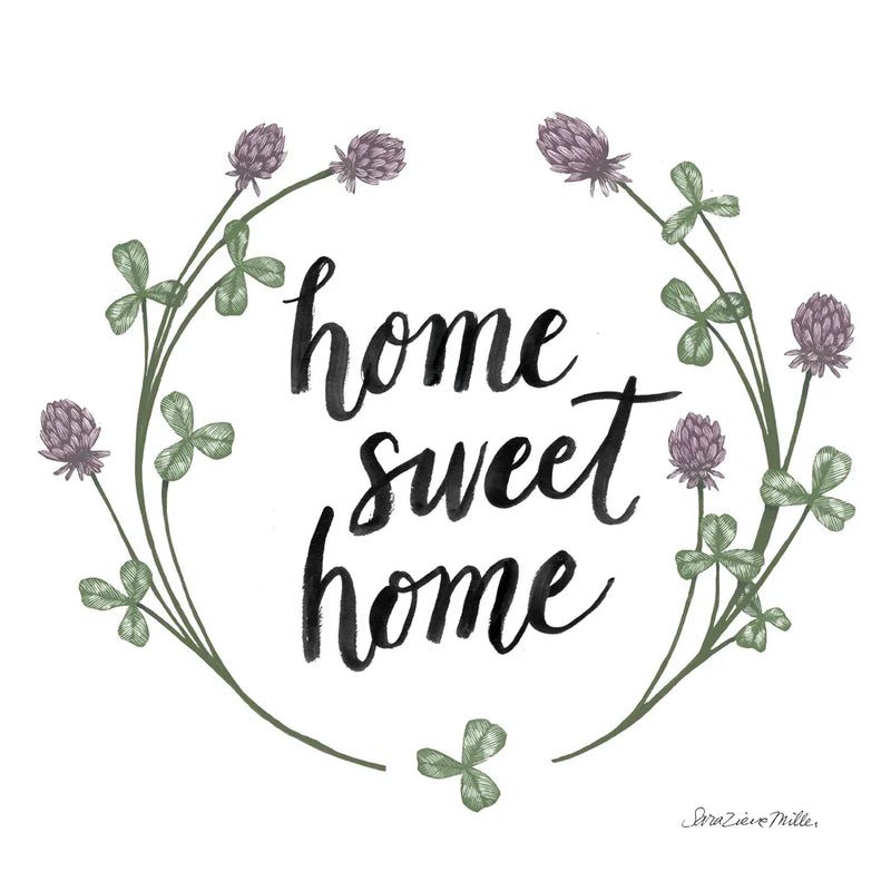 Happy to Bee Home Words I by Sara Zieve Miller. SKU 33594a. Archival Giclee Fine art print for wall decor.