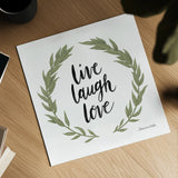 Happy to Bee Home Words III by Sara Zieve Miller. Shown as a detailed flat fine art print, highlighting archival giclee quality. Available as an archival giclee rolled canvas, fine art paper, or poster print. SKU 70702a.