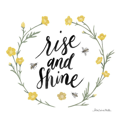 Happy to Bee Home Words IV by Sara Zieve Miller. SKU 70703a. Archival Giclee Fine art print for wall decor.