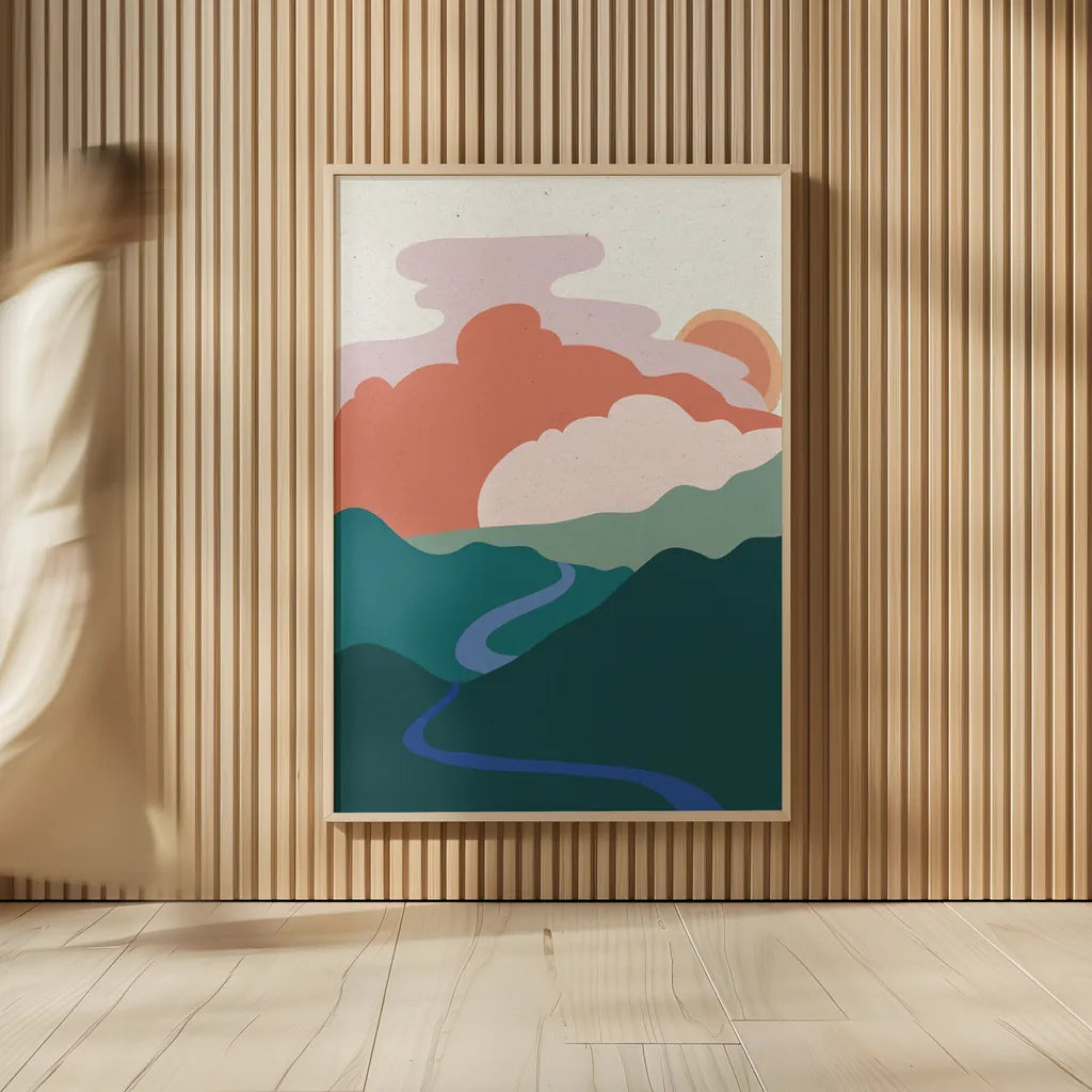 Hills and Valleys I Light v2 by Sara Zieve Miller. shown as over sized large wall art. Available as an archival giclee rolled canvas, fine art paper, or poster print. SKU 80653h.
