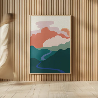 Hills and Valleys I Light v2 by Sara Zieve Miller. shown as over sized large wall art. Available as an archival giclee rolled canvas, fine art paper, or poster print. SKU 80653h.