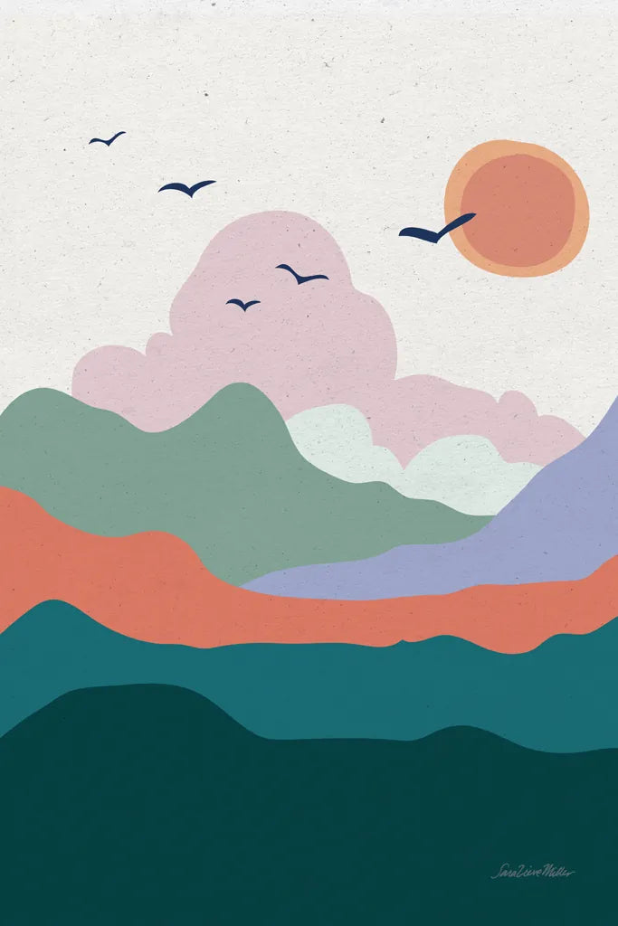 Hills and Valleys II v2 by Sara Zieve Miller. SKU 80654h. Archival Giclee Fine art print for wall decor.