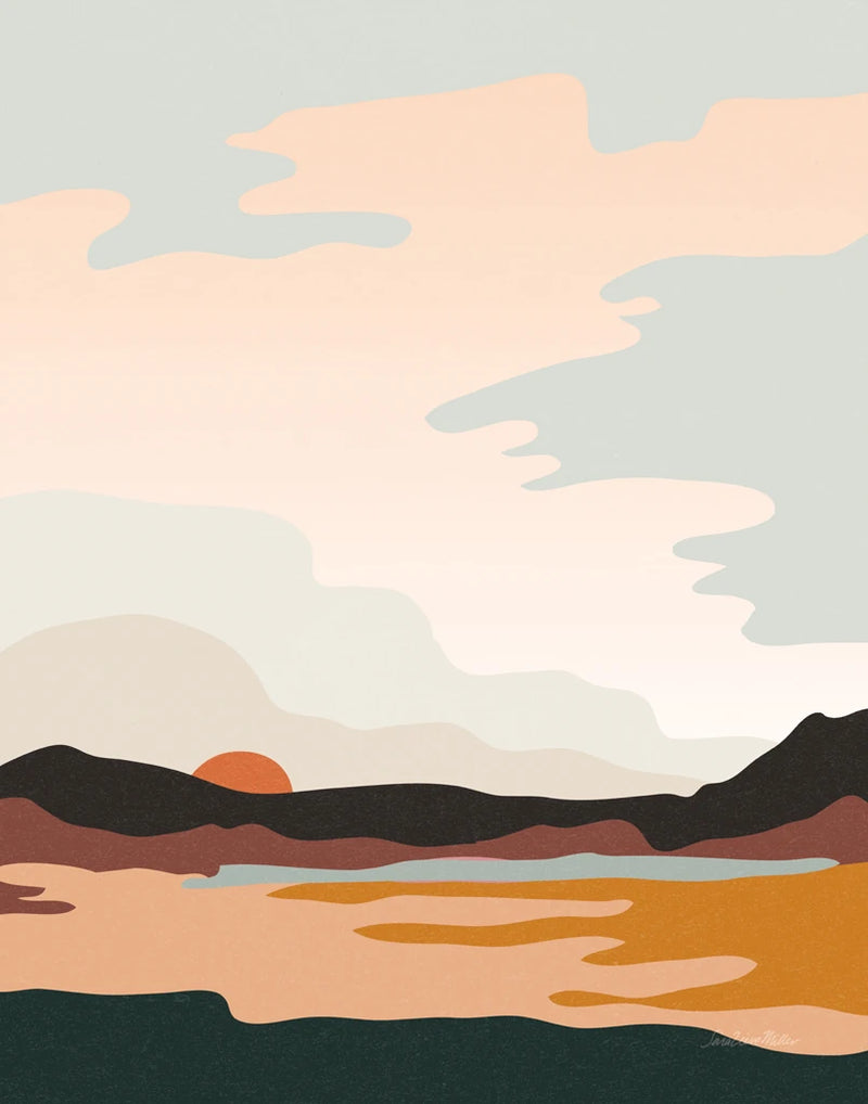 Hills and Valleys III Boho by Sara Zieve Miller