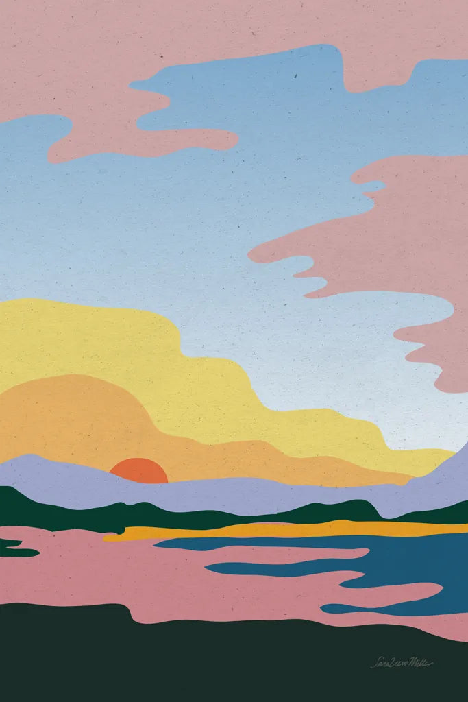 Hills and Valleys III v2 by Sara Zieve Miller. SKU 80655h. Archival Giclee Fine art print for wall decor.