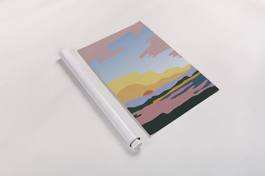 Hills and Valleys III v2 by Sara Zieve Miller. shown as a rolled paper print. Available as archival giclee rolled canvas, fine art paper, or poster print. SKU 80655h.