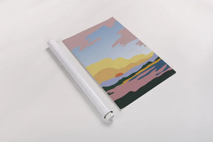 Hills and Valleys III v2 by Sara Zieve Miller. shown as a rolled paper print. Available as archival giclee rolled canvas, fine art paper, or poster print. SKU 80655h.