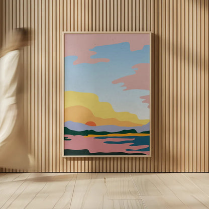 Hills and Valleys III v2 by Sara Zieve Miller. shown as over sized large wall art. Available as an archival giclee rolled canvas, fine art paper, or poster print. SKU 80655h.