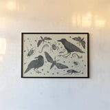 Hocus Pocus V by Sara Zieve Miller. shown as a paper print in a black flame. Available as a archival giclee rolled canvas, fine art paper, or poster print. SKU 37422i.