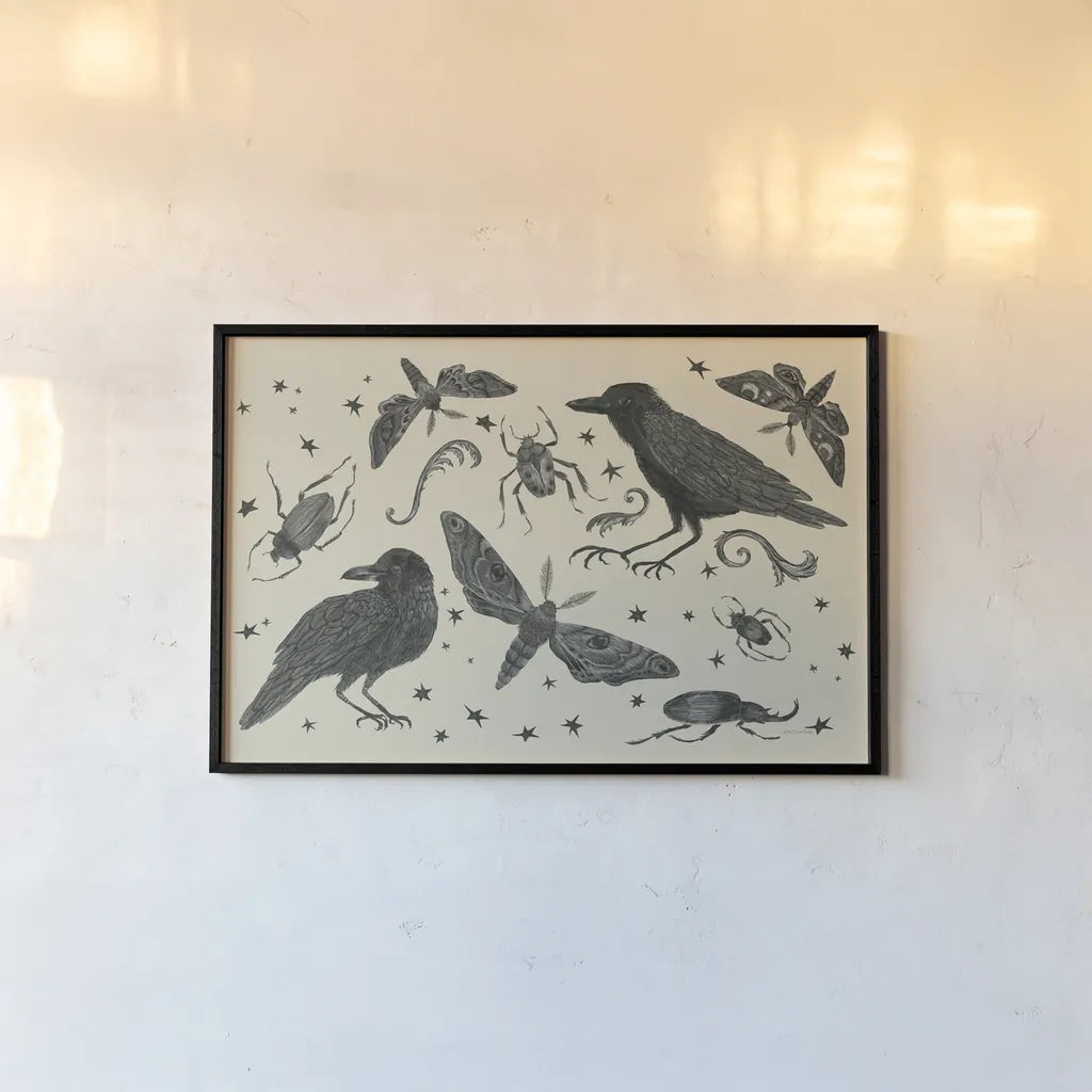 Hocus Pocus V by Sara Zieve Miller. shown as a paper print in a black flame. Available as a archival giclee rolled canvas, fine art paper, or poster print. SKU 37422i.