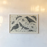 Hocus Pocus V by Sara Zieve Miller. shown as a paper print in a white frame. Available as a archival giclee rolled canvas, fine art paper, or poster print. SKU 37422i.