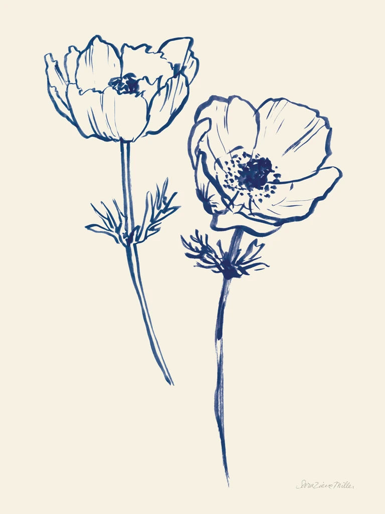 Ink Anemones I by Sara Zieve Miller