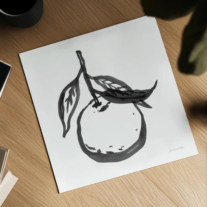 Ink Orange I by Sara Zieve Miller. Shown as a detailed flat fine art print, highlighting archival giclee quality. Available as an archival giclee rolled canvas, fine art paper, or poster print. SKU 67962a.